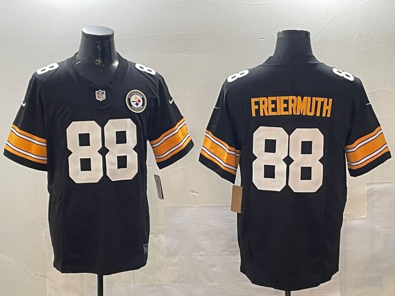 Men Pittsburgh Steelers #88 Freiermuth Black 2024 Nike Limited NFL Jersey style 01081